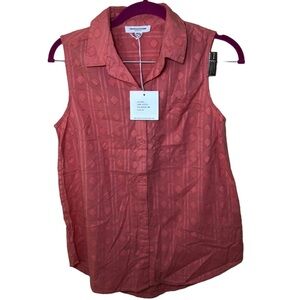 Beachlunchlounge sleeveless button front blouse size XS